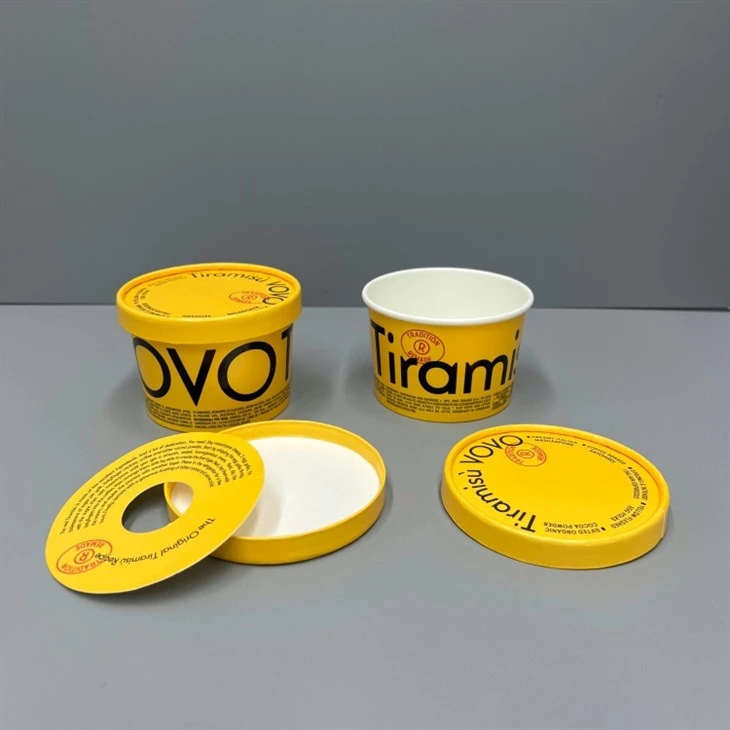 8oz ice cream paper tubs with paper lids
